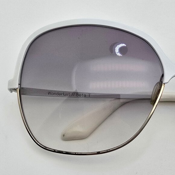 Dita Wonderlust White Gold Beta T Frame Grey Gradient Lens Butterfly Sunglasses main image 11
